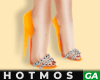 Glam Heart Heels Yellow