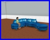 &aqua blue sofa