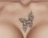 butterfly chest tatto