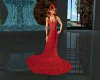 red silk gown