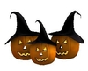 Halloween trio pumpkins