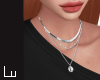 Silver L necklace