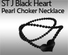 ST J  BLACK HEART CHOKER