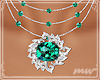 !Halo emerald necklace