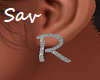 Silver "R"Earrings