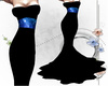 blk dress w/ blue belt