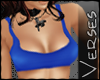 -V- Shorties Top Blue