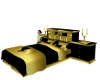 black and gold bed