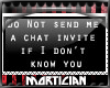 No Chat Invites Sticker