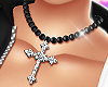 M| Cross Pearls Necklace