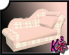  Pink Plaid Chaise