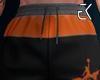 Black orange beach short