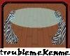 Zebra Glass Top (Oval)