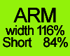 ARM short84% width116%