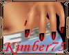 K*Lush Red Black Nails