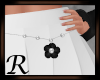 Flower Belly Chain Black