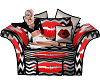 red lips comfy chair
