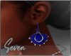 !7 Sapphire Fan Earrings