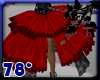baroque red skirt