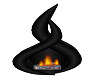 Black Deco Fireplace
