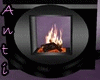 "A"Fireplace blacksilver