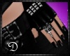 {D} Gloves w BLACK Nails