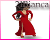 21b-wine red long dress
