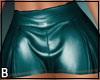 Teal Leather Club Skirt