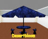 DB blue umbrella table