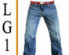 LG1 Jeans W/Red Belt