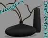 Vase and Twigs Black