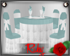 Teal Round Table Set