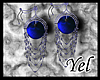 earrings blue long*YEL*