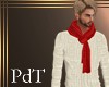 PdT Red Knit Scarf M