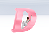 Pink Letter D with Pose
