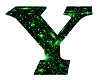 Letter Y Green Stars