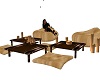 brown table set