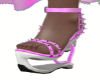 pink grey spike heels