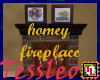 homey fireplace