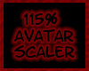 м| 115% Avatar Scaler