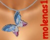 *M* Butterfly Necklace