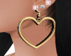 Earrings Heart Gold Luxo