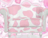 pink cow print chair
