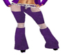 purple frayed pants