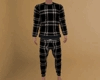Black PJs Plaid Full (M)