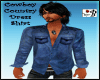 Country/Cowboy Shirt Blu