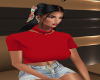 1RED CROP TOP