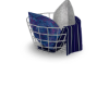 Navy Throw Pillow Basket