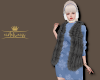e_black fur vest