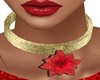 Gold /red poinsettia cho